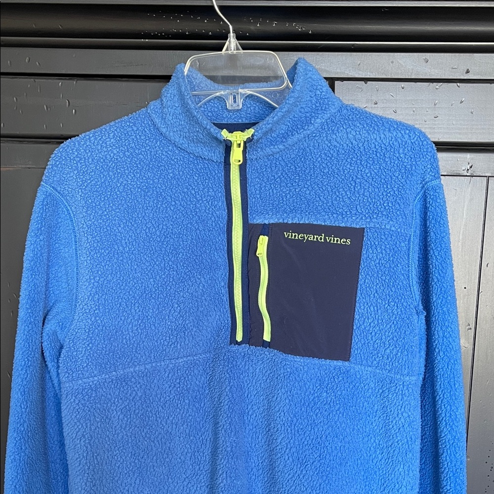 Vineyard Vines Blue Fleece Quarter zip Pullover men’s size S